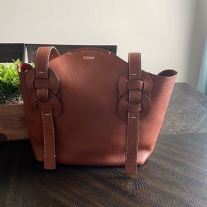 Chloe Leather Small Darryl Tote Bag